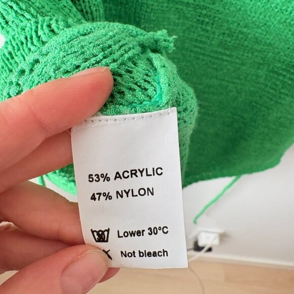 Sndys X Revolve Byron Green Knit Scoop Back Mini Dress NWT Green Size Small - Picture 9 of 9